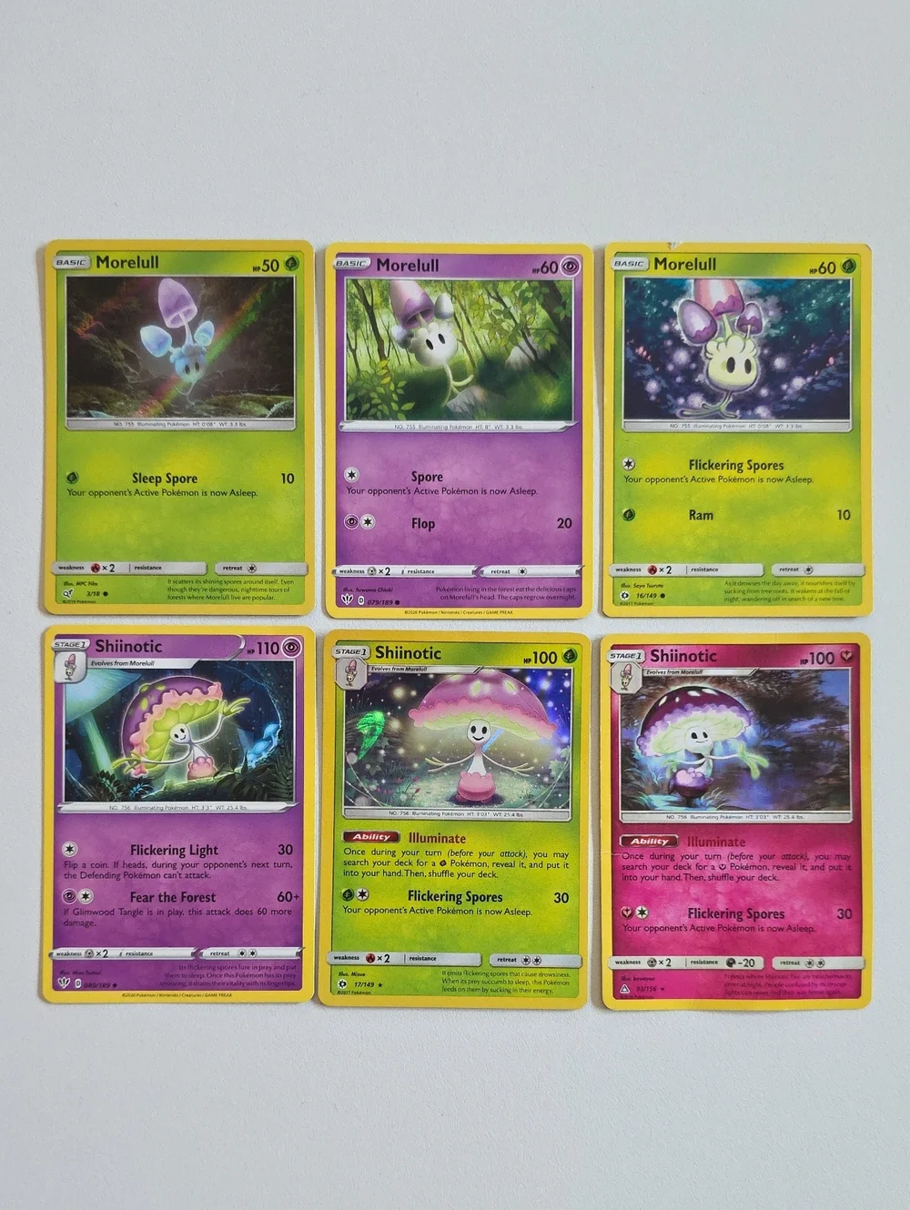 Pokemon Morelull And Shinotic Cards